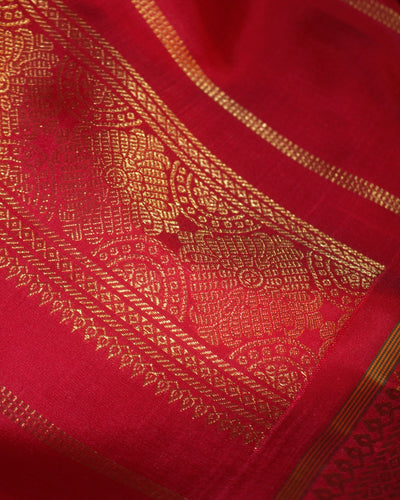 Cream Kanchivaram Silk Saree