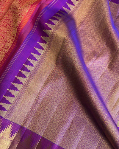 Orange Kanchivaram Silk Saree