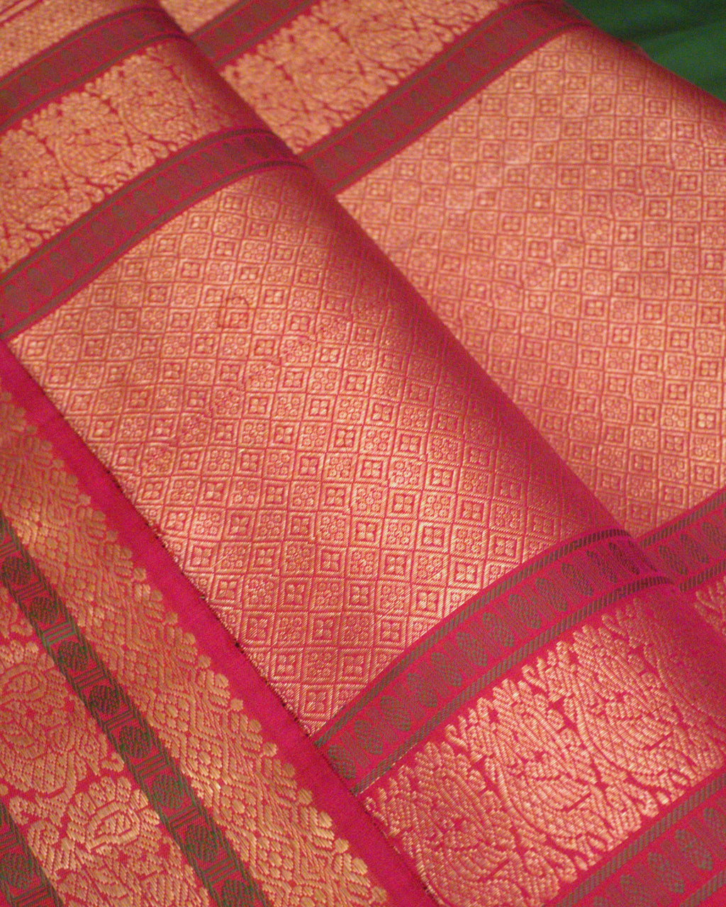 Cream Kanchivaram Silk Saree