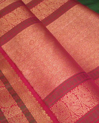 Cream Kanchivaram Silk Saree