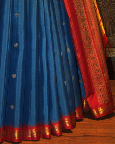 Blue Kanchivaram Silk Saree