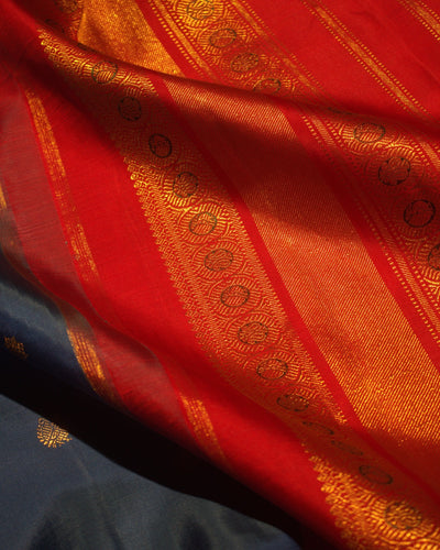 Blue Kanchivaram Silk Saree