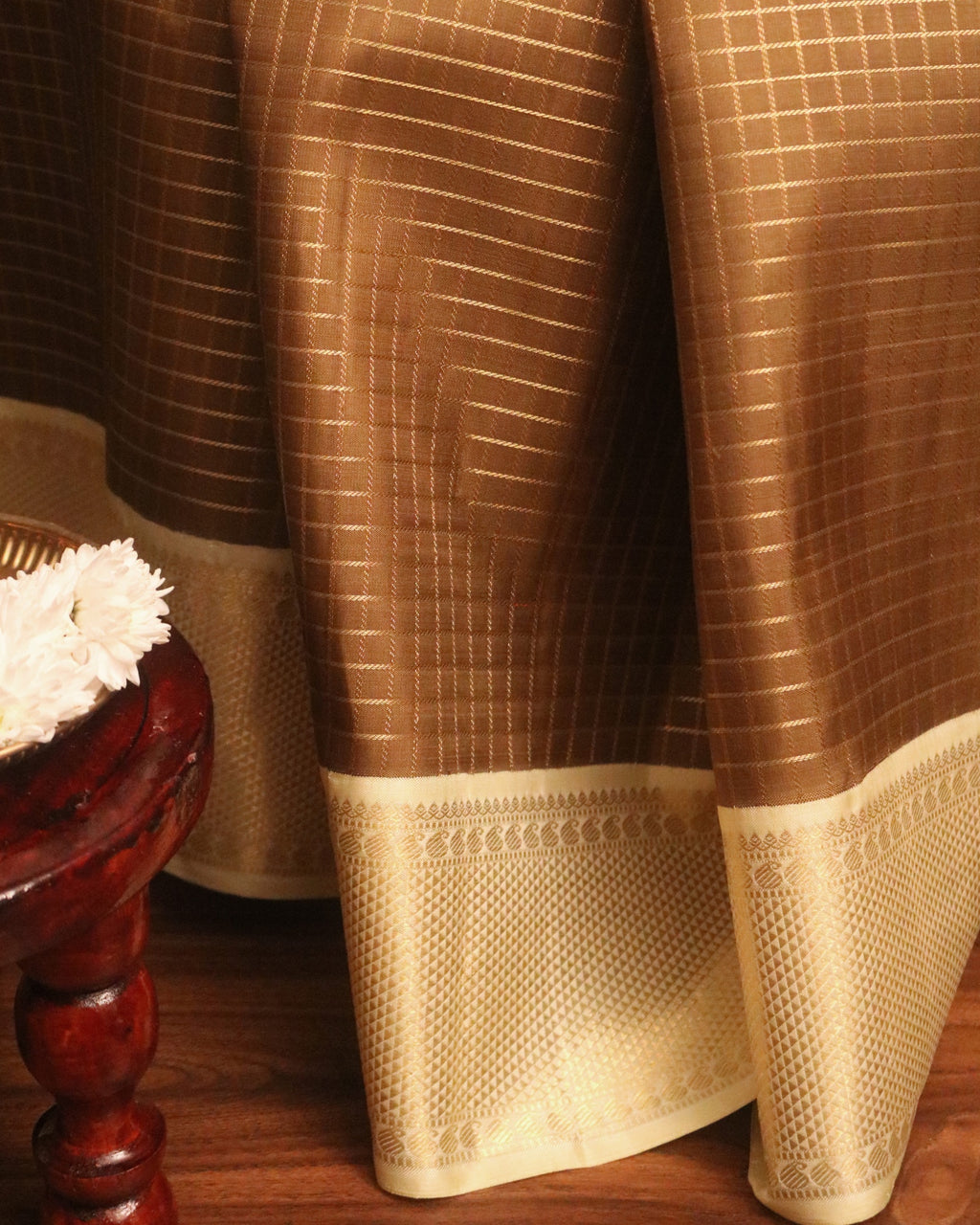 Brown Kanchivaram Silk Saree