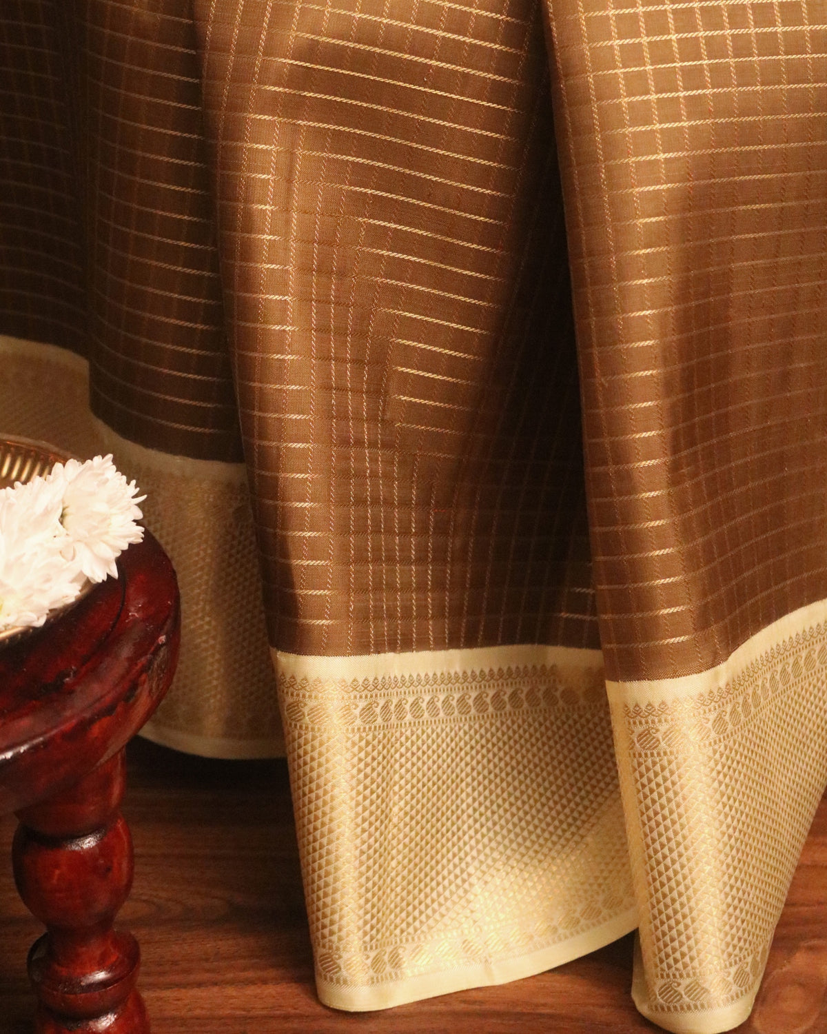 Brown Kanchivaram Silk Saree