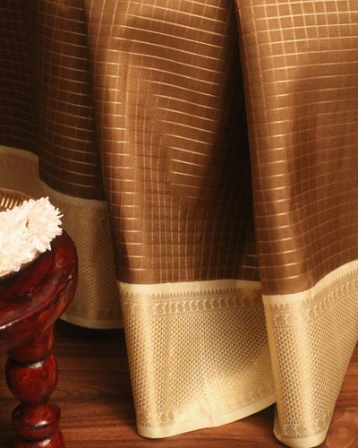 Brown Kanchivaram Silk Saree