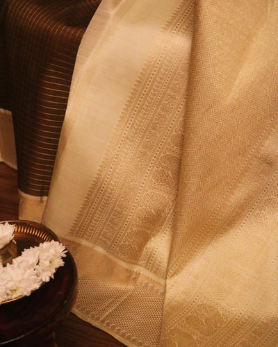 Brown Kanchivaram Silk Saree