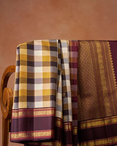 Brown Kanchivaram Silk Saree