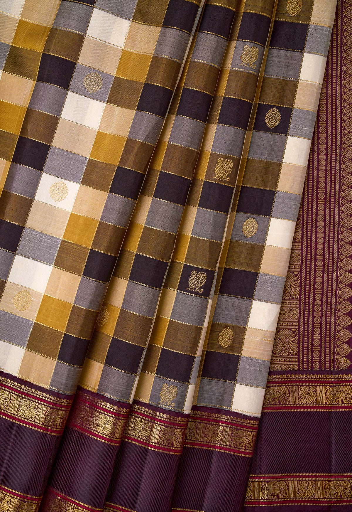Brown Kanchivaram Silk Saree