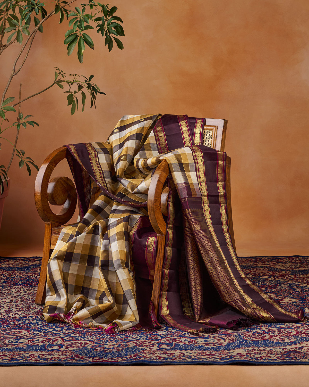 Brown Kanchivaram Silk Saree
