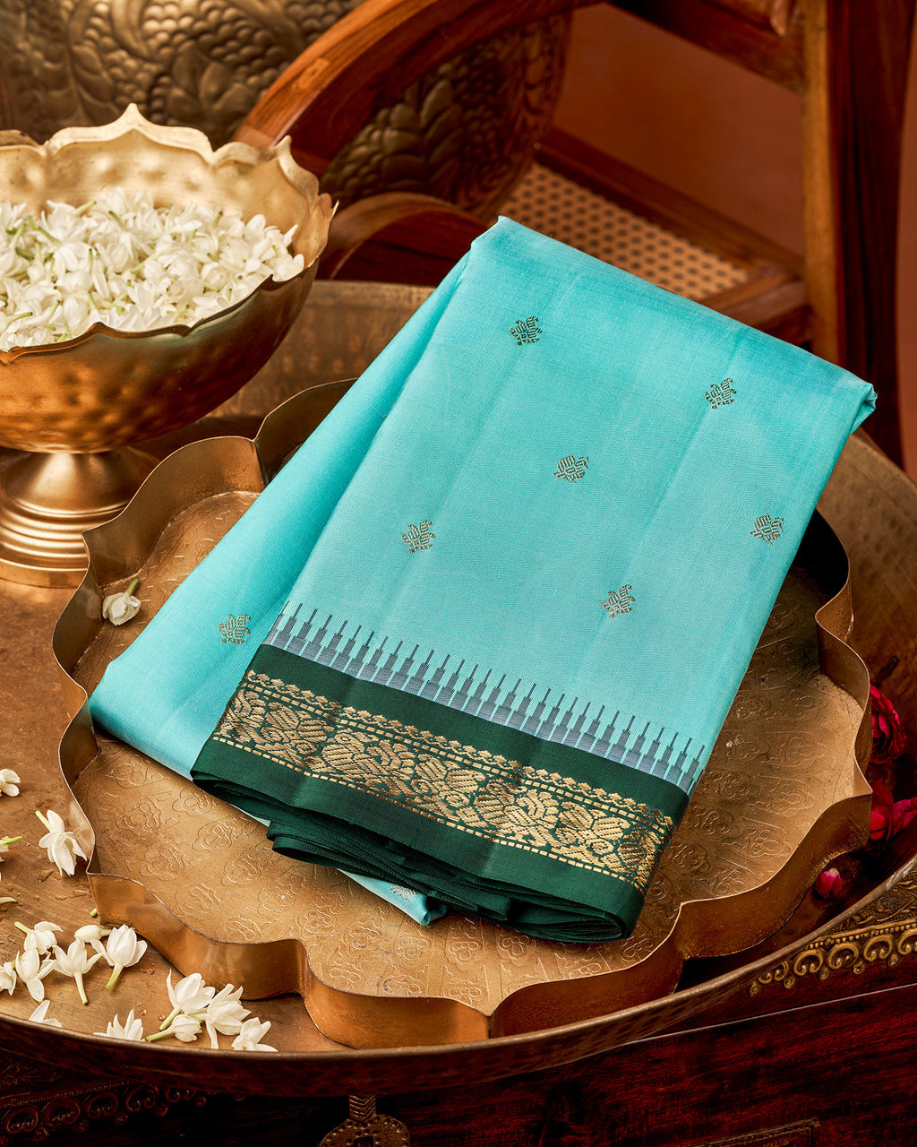 Blue Kanchivaram Silk Saree