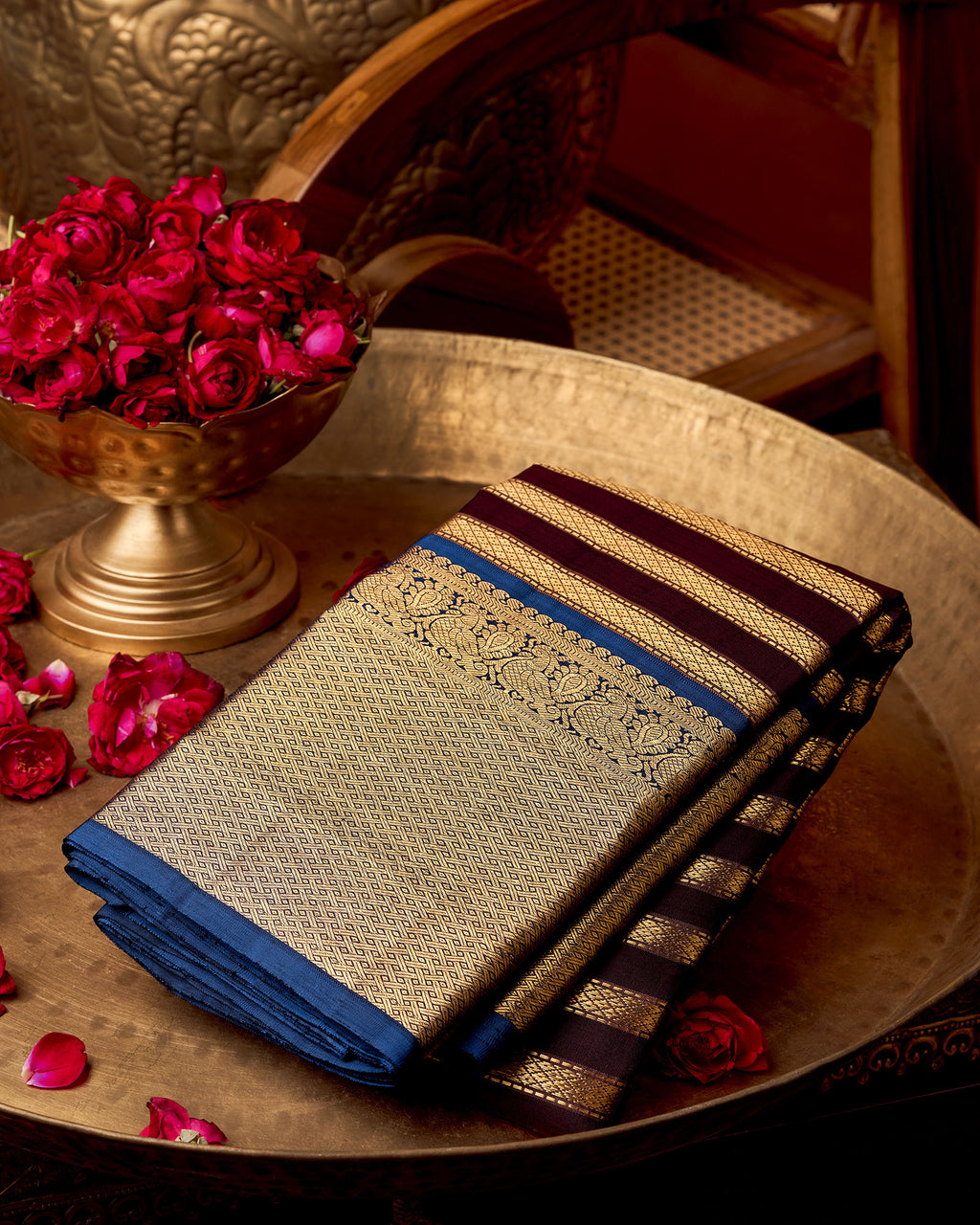 Brown Kanchivaram Silk Saree