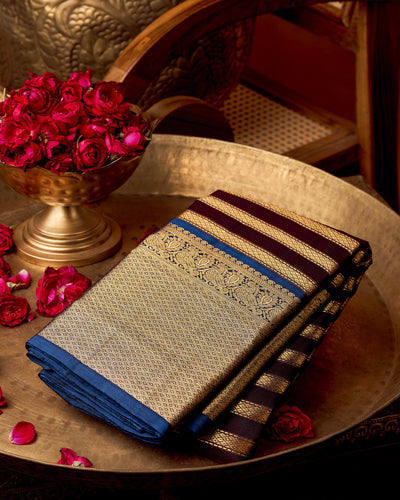 Brown Kanchivaram Silk Saree