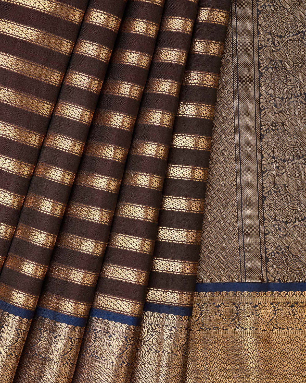 Brown Kanchivaram Silk Saree