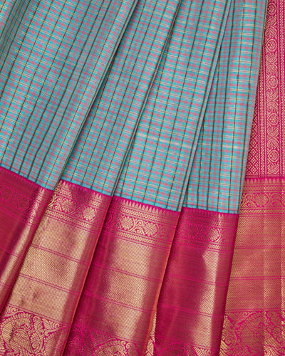 Blue Kanchivaram Silk Saree