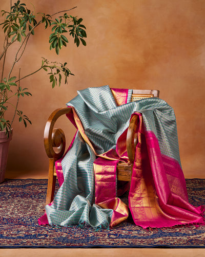 Blue Kanchivaram Silk Saree