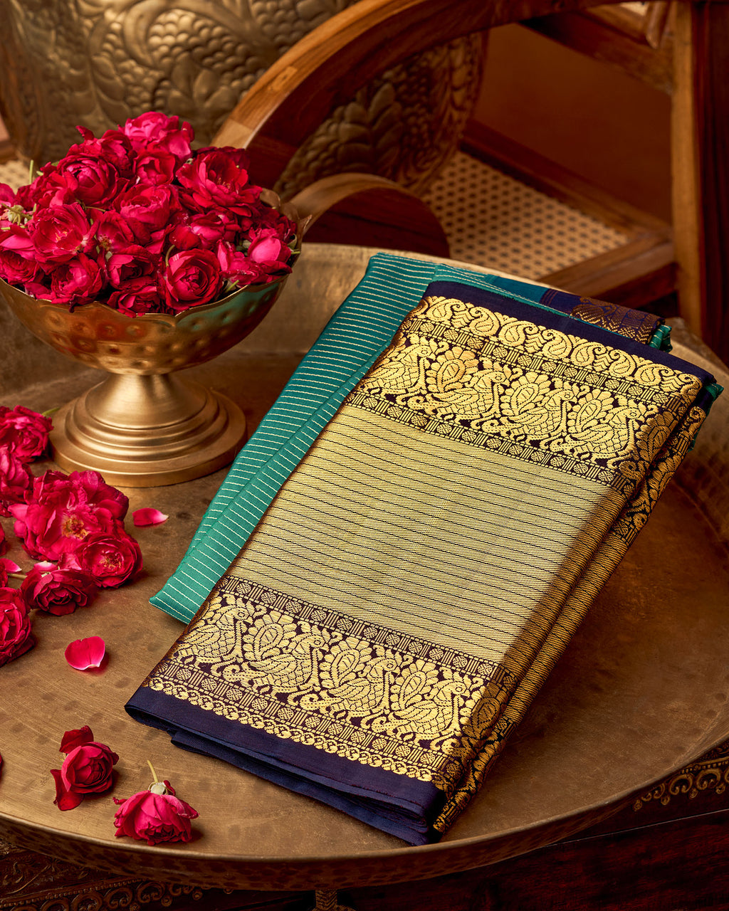 Blue Kanchivaram Silk Saree