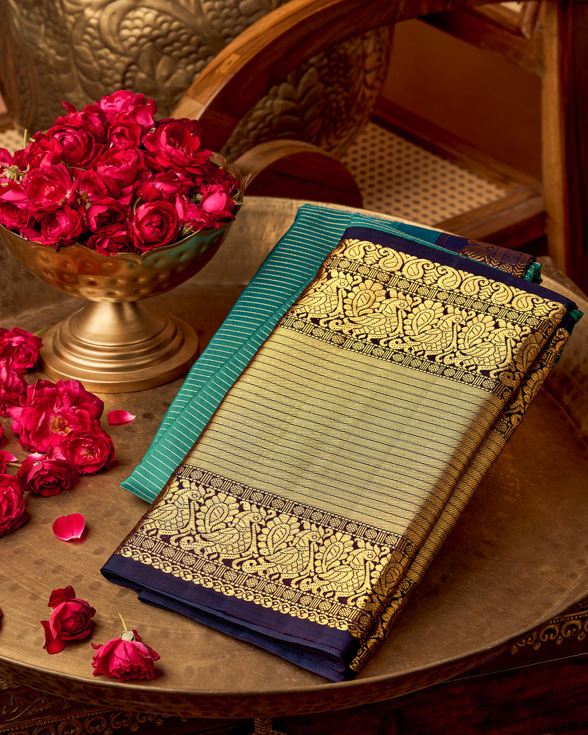 Blue Kanchivaram Silk Saree