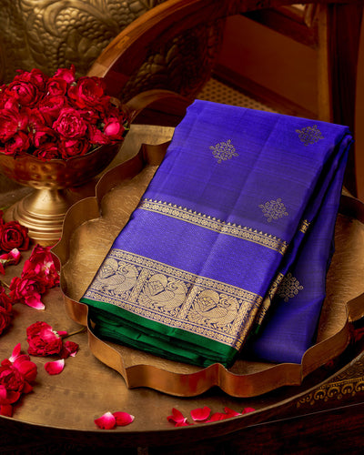 Blue Kanchivaram Silk Saree