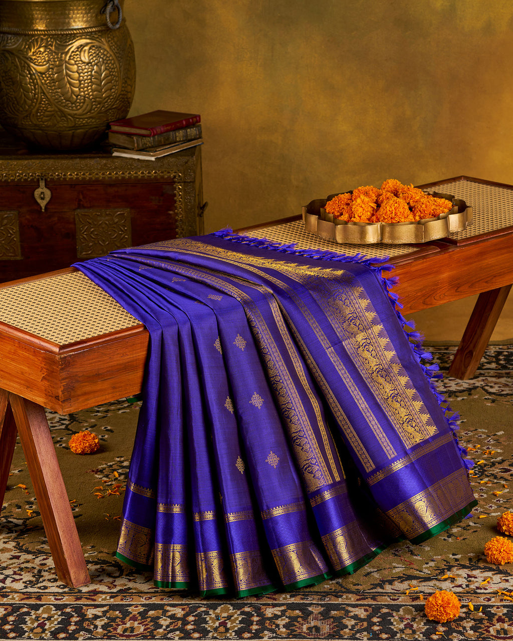 Blue Kanchivaram Silk Saree