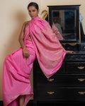 Pink Mysore Crepe Silk Saree
