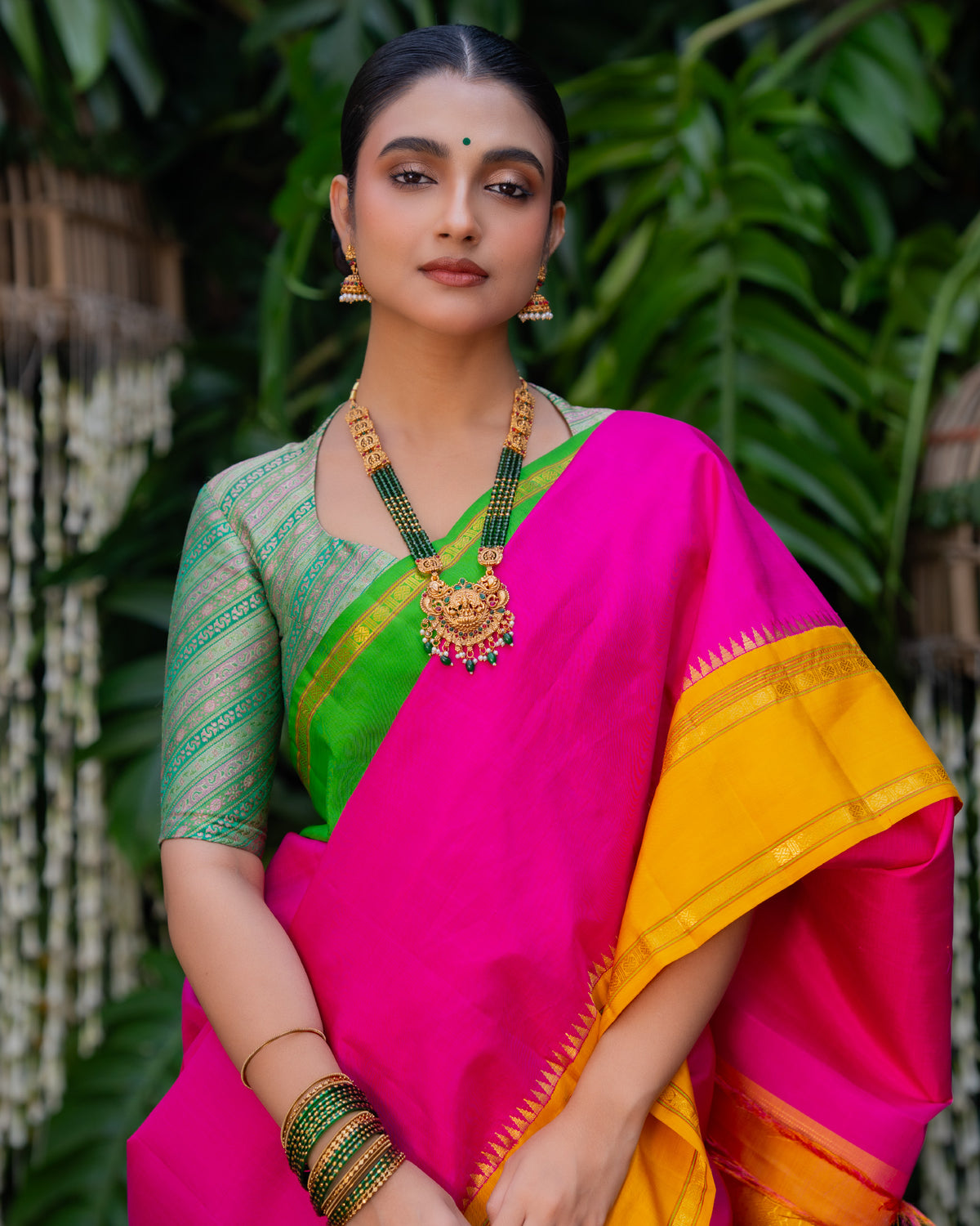 Magenta Pink Kanchivaram Silk Saree