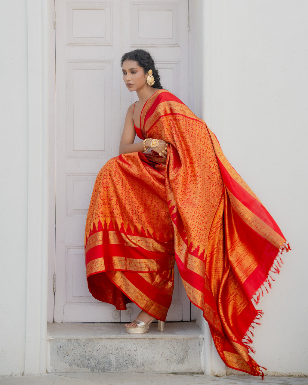 Red Kanchivaram Silk Saree