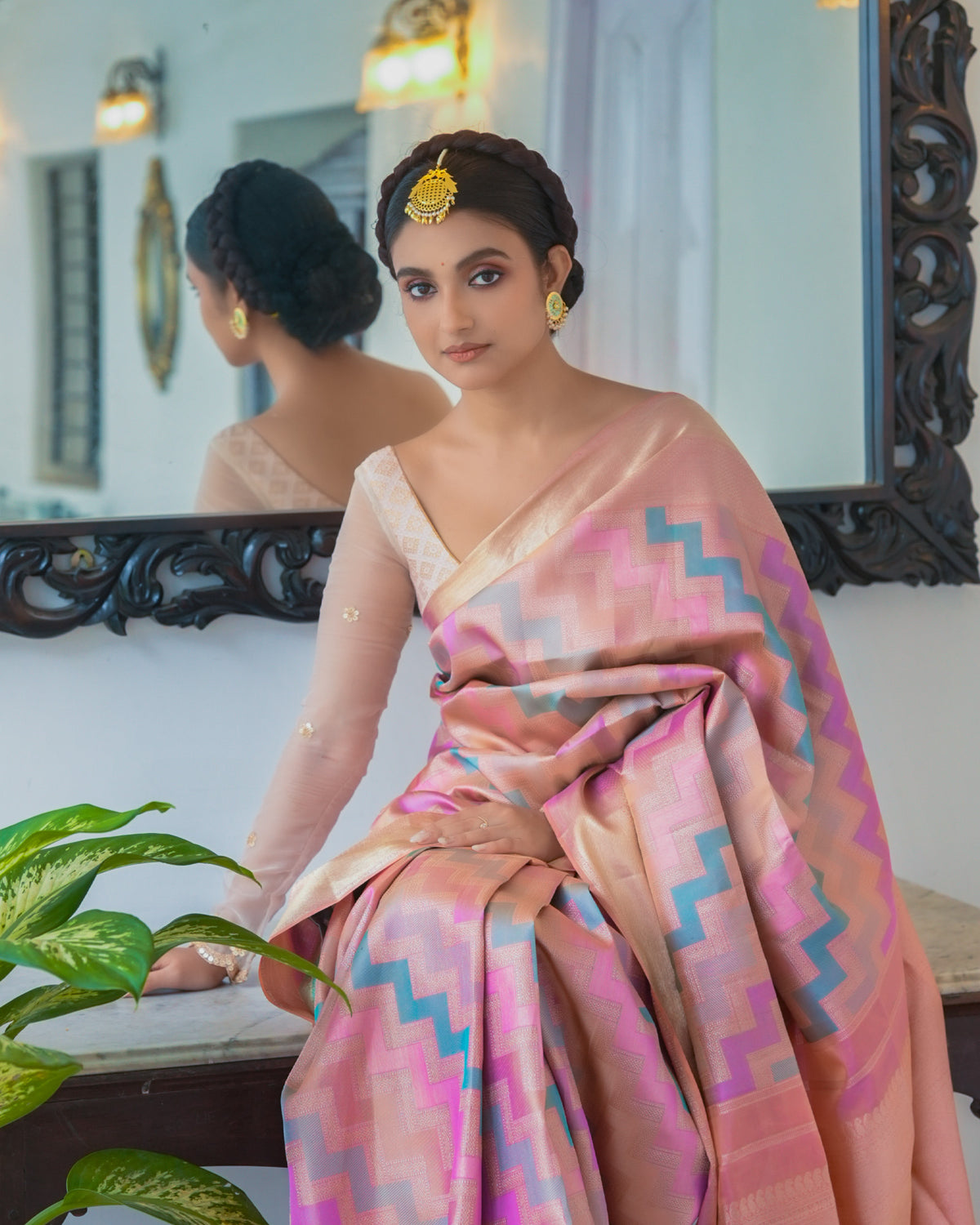 Pink Kanchivaram Silk Saree