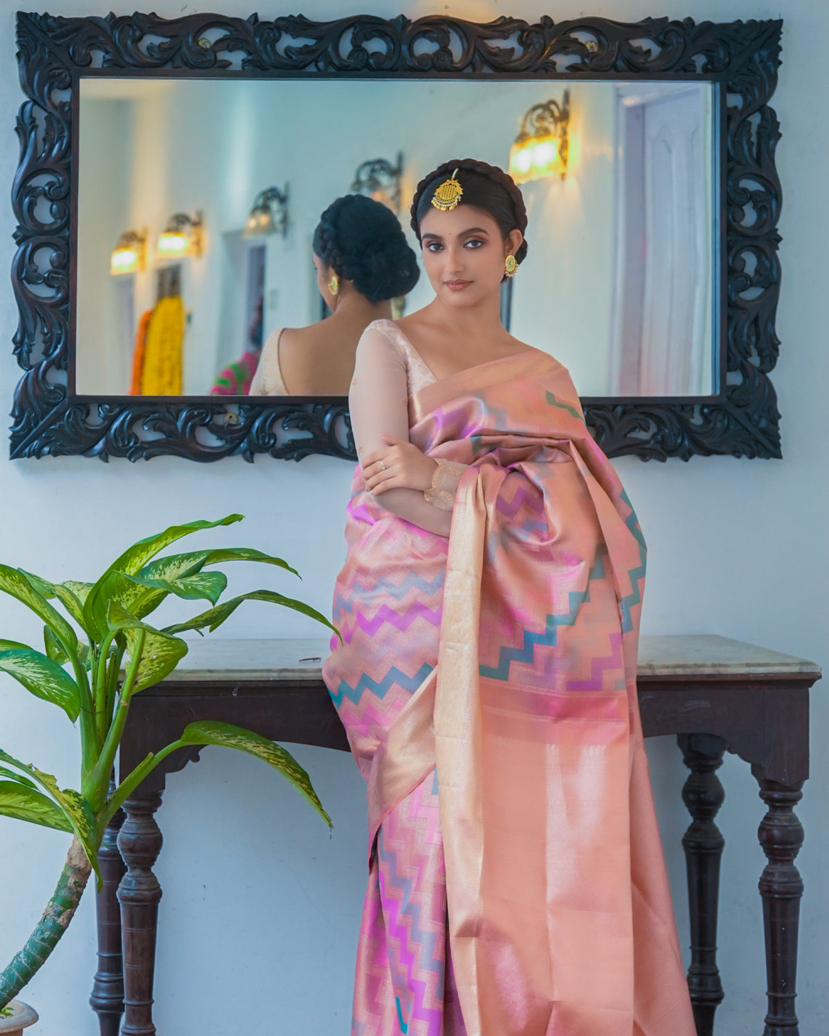 Pink Kanchivaram Silk Saree