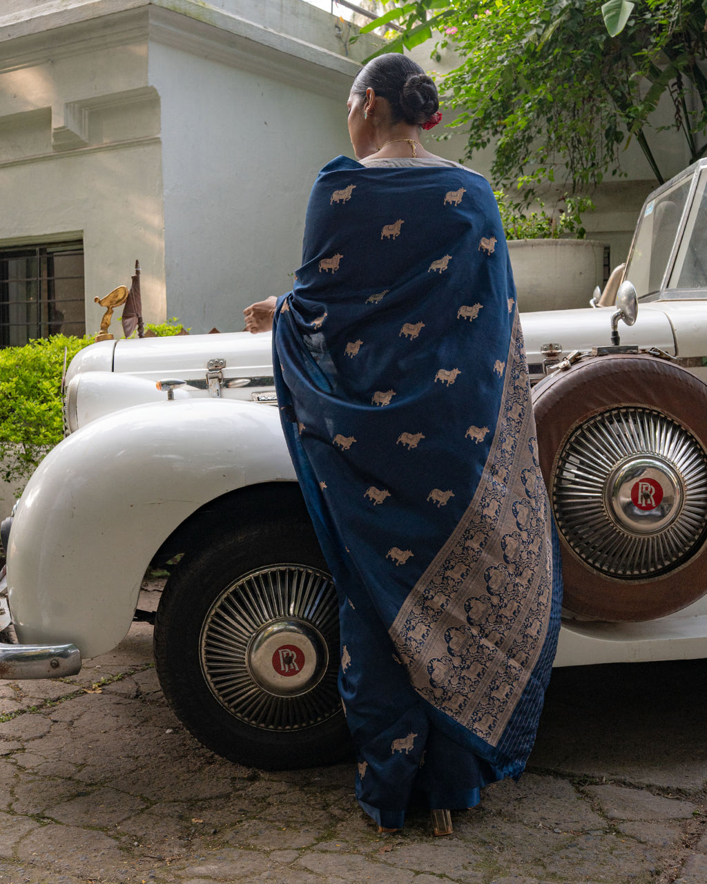 Blue Banarasi Silk Saree