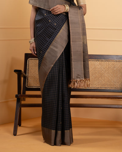 Black Kanchivaram Silk Saree