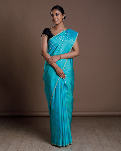 Blue Kanchivaram Handloom Silk Saree