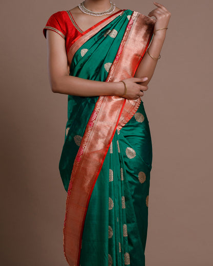Green Banaras Handloom Silk Saree