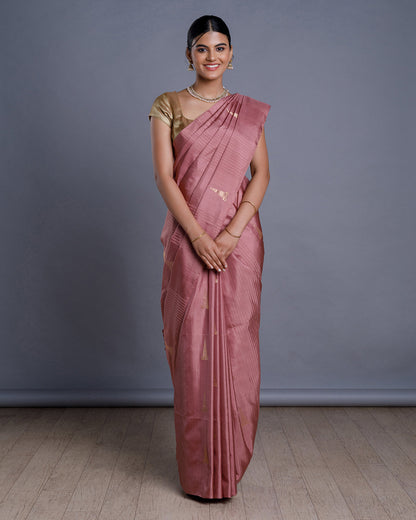 Pink Handloom Soft Silk Saree