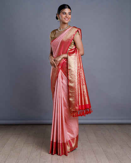 Pink Handloom Silk Saree
