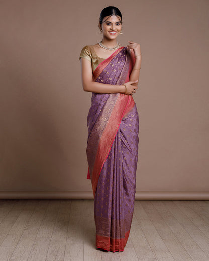 Mauve Mysore Silk Saree