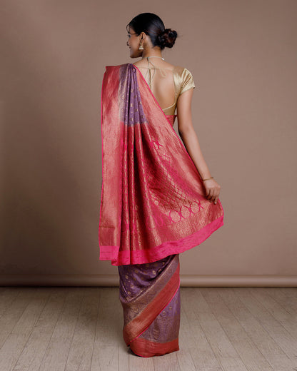 Mauve Mysore Silk Saree