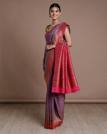 Mauve Mysore Silk Saree