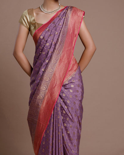 Mauve Mysore Silk Saree