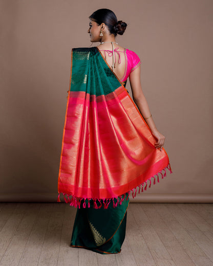 Green Kanchivaram Handloom Silk Saree