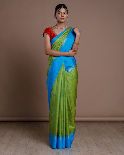 Green Kanchivaram Handloom Silk Saree
