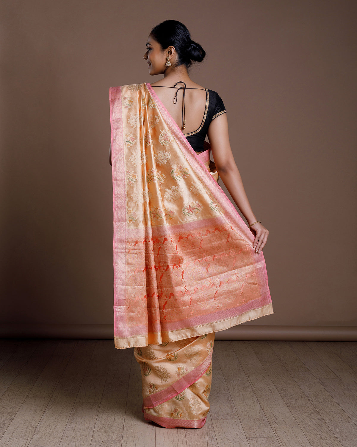 Pink Banaras Silk Saree