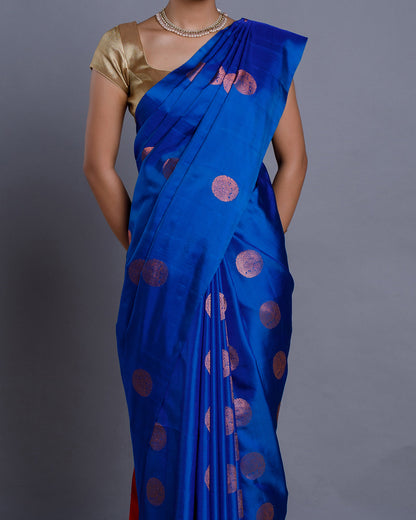 Blue Handloom Soft Silk Saree