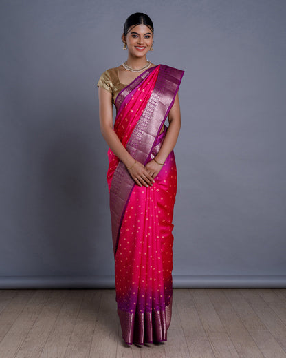 Pink Handloom Silk Saree