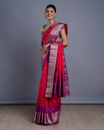 Pink Handloom Silk Saree