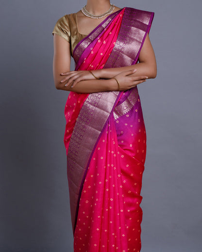 Pink Handloom Silk Saree