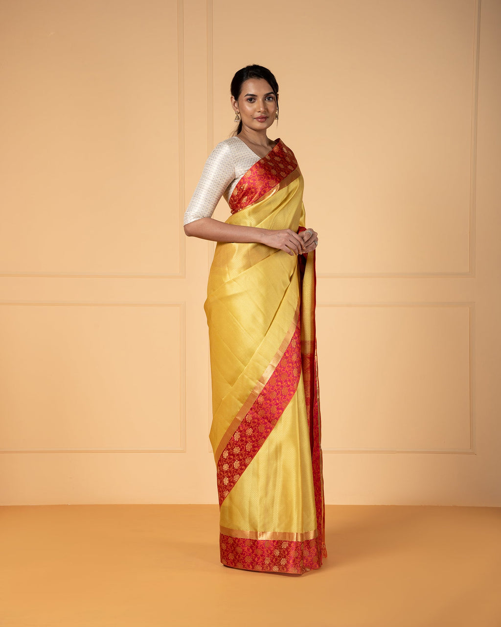 Yellow Kanchivaram Silk Saree