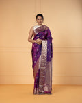 Purple Kanchivaram Silk Saree