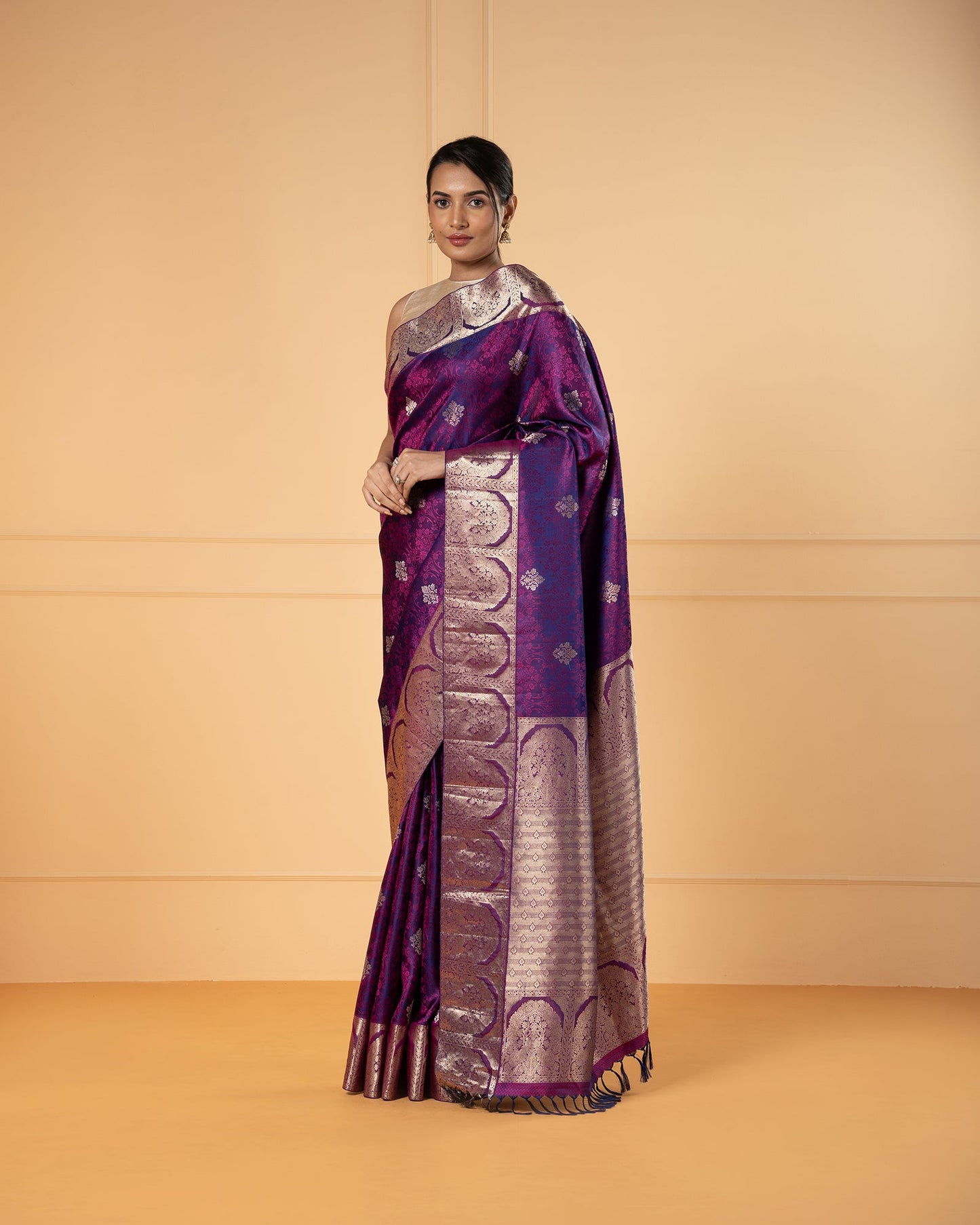 Purple  Silk Saree