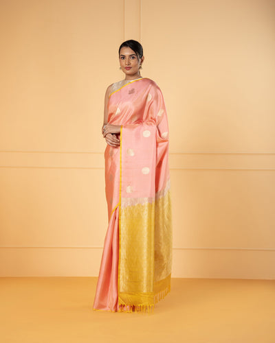 Peach Kanchivaram Silk Saree