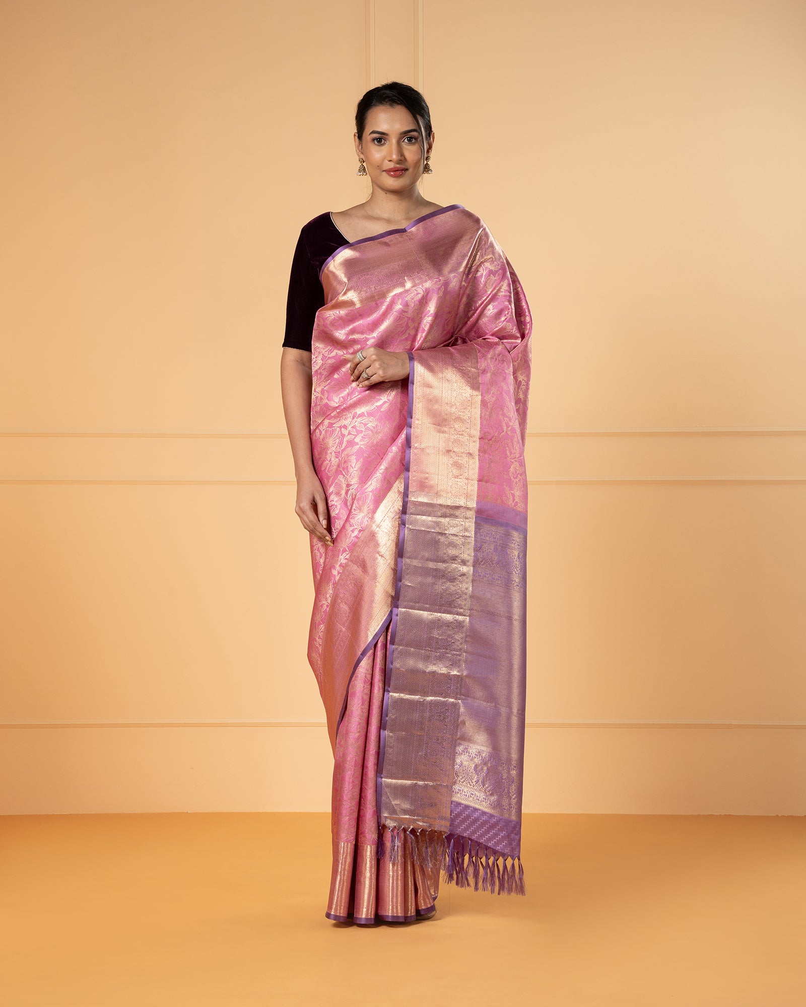 Pink Kanchivaram Silk Saree